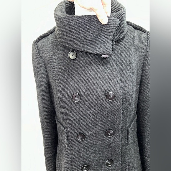 Women’s Ann Taylor Loft Winter Jacket Peacoat Charcoal Gray Sz M - Picture 6 of 10